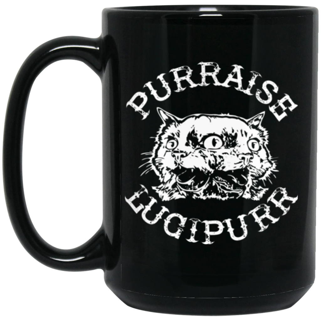 Lucipurr 15 oz. Black Mug